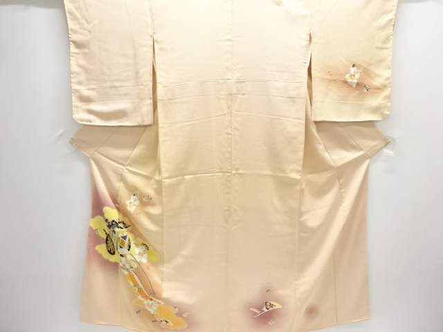 御所車に御所人形模様訪問着